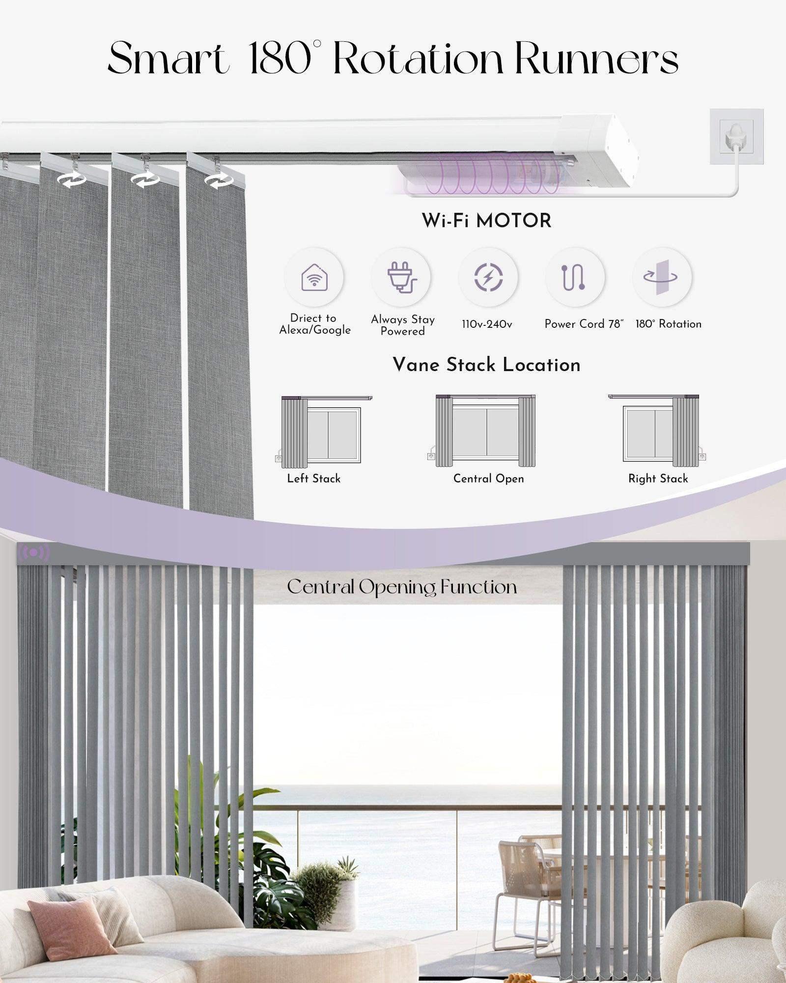 Graywind Electric Vertical Blinds | Blackout Series | Customizable
