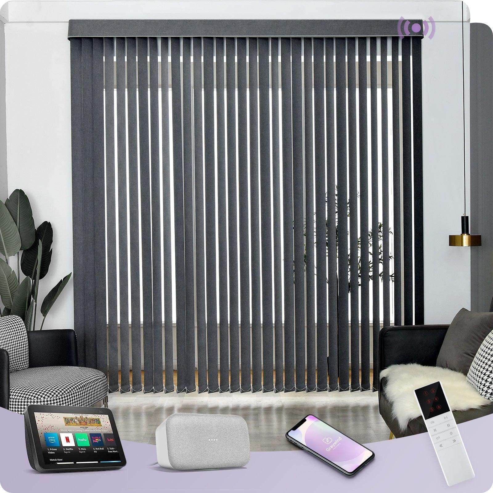 Graywind Electric Vertical Blinds | Blackout Series | Customizable