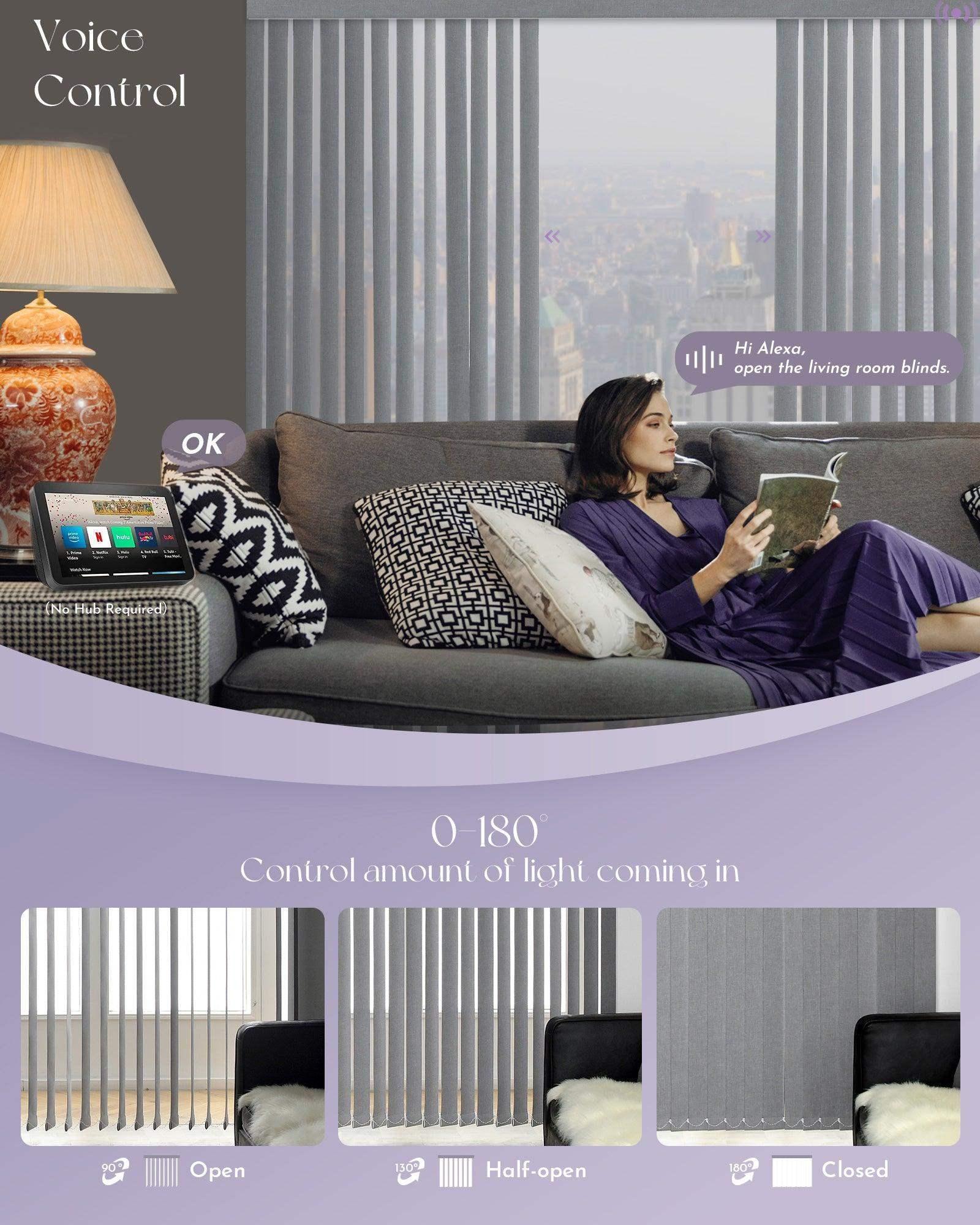 Graywind Electric Vertical Blinds | Blackout Series | Customizable