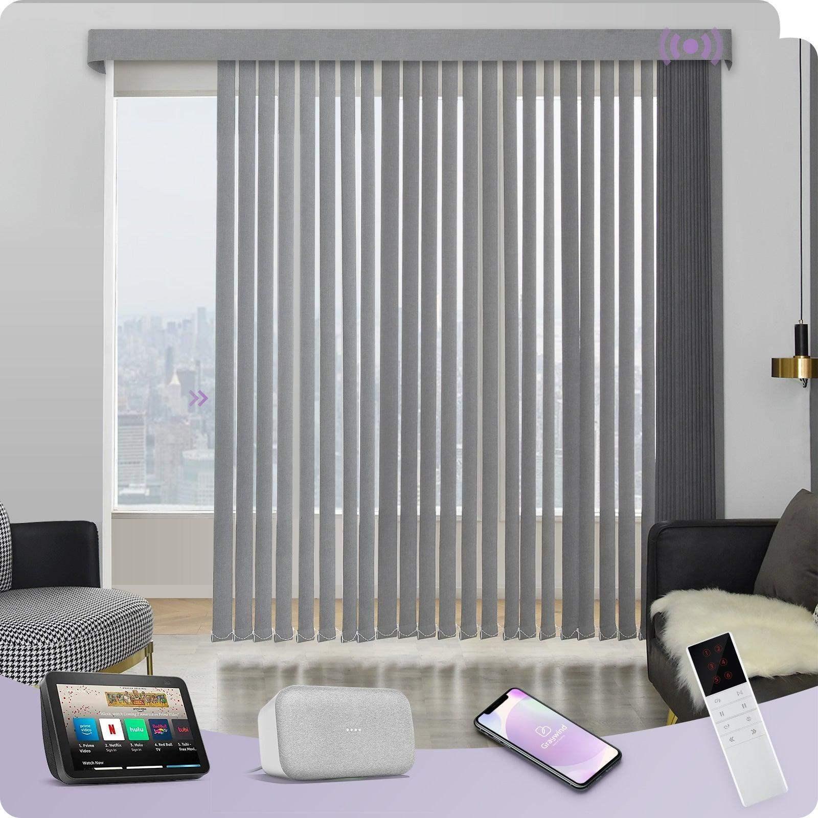 Graywind Electric Vertical Blinds | Blackout Series | Customizable