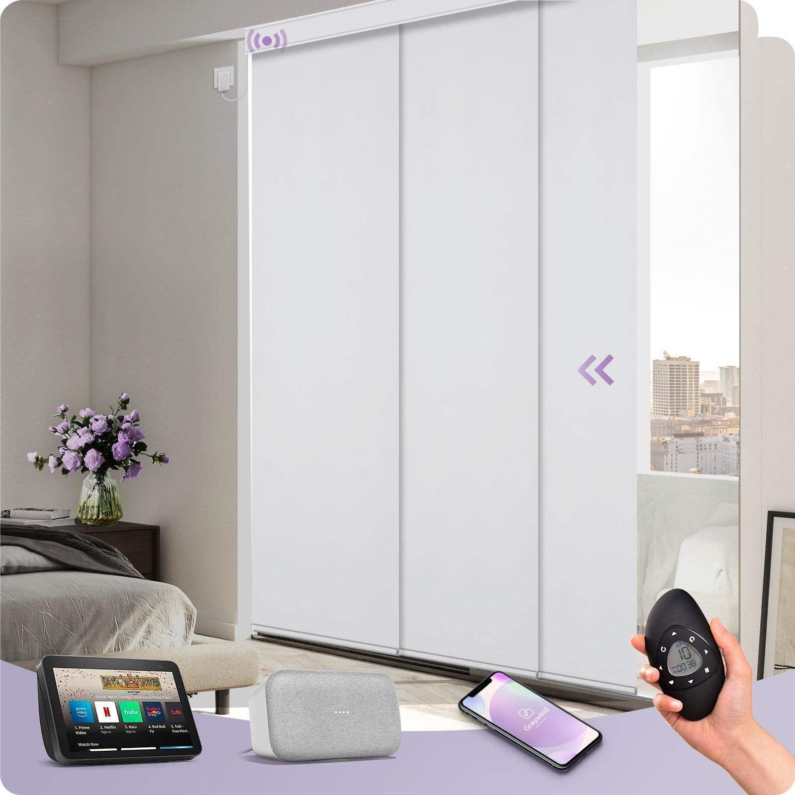 Graywind Electric Blackout Panel Blinds | Fabric Series | Custom Width to 177"