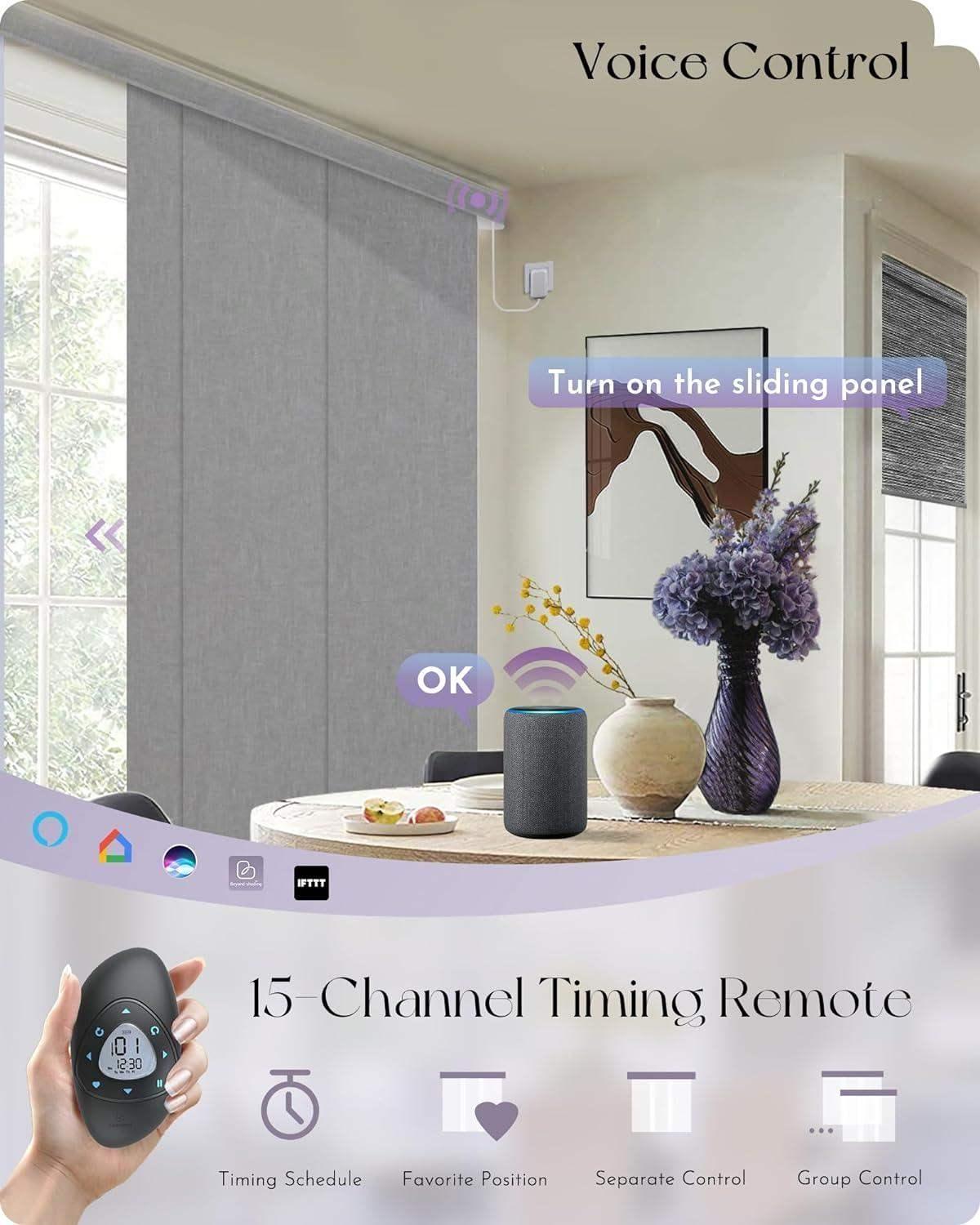 Graywind Electric Blackout Panel Blinds | Fabric Series | Custom Width to 177"