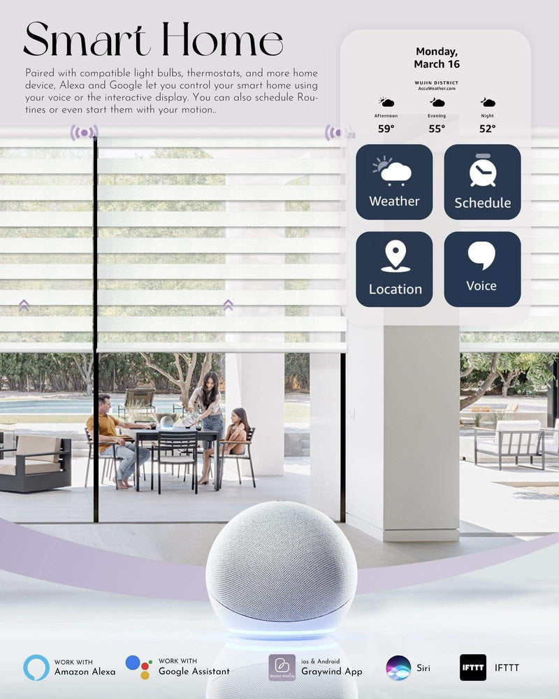 Graywind Electric Day Night Blinds | Wool-like Series