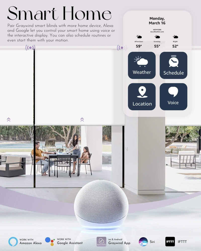 Graywind Electric Light Filtering Roller Blinds | Sheer Series