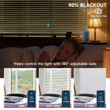 Graywind Electric Real Wooden Blinds |  Basswood White