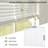 Graywind Electric Real Wooden Blinds |  Basswood White