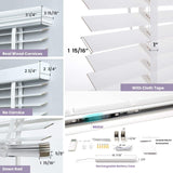 Graywind Electric Real Wooden Blinds |  Basswood White
