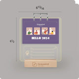 Graywind Customized 2024 Calendar with Light Clear Dry Erase Board