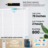 Graywind Electric Real Wooden Blinds |  Basswood White