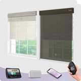dual motorized roller shades