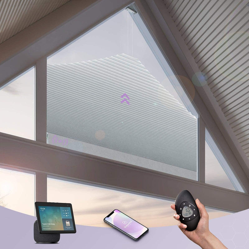 Graywind Electric Angled Blinds | Elongated Triangle