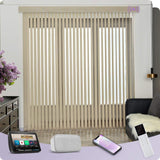 Graywind Electric Vertical Blinds | Light Filtering Textured Series