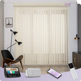 Graywind Electric Vertical Blinds | Light Filtering Waffle Series