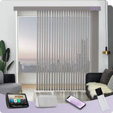Graywind Electric Vertical Blinds | Light Filtering Waffle Series