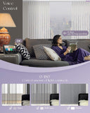 Graywind Electric Vertical Blinds | Light Filtering Waffle Series