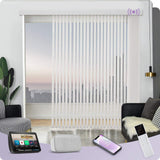 Graywind Electric Vertical Blinds | Light Filtering Waffle Series