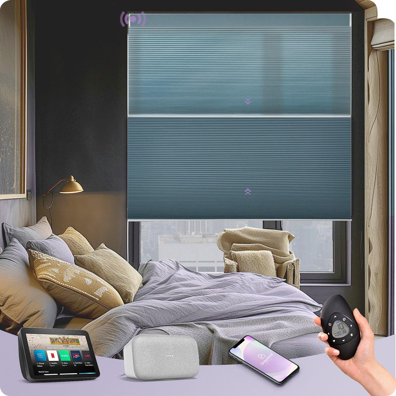 Graywind Electric Day Night Pleated Blinds | Blackout Series