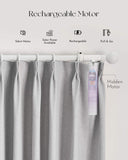 Graywind Rechargeable Smart Curtain with Roman Rod | Sheer Series | Customizable