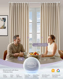 Graywind Rechargeable Smart Curtain with Roman Rod | Light Filtering- Designed Series | Customizable